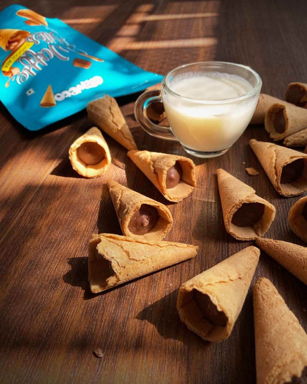 Mini Waffle Chocolate Cones (Pack of 5) - Eggless - Each Pack 110g - BlendLife®
