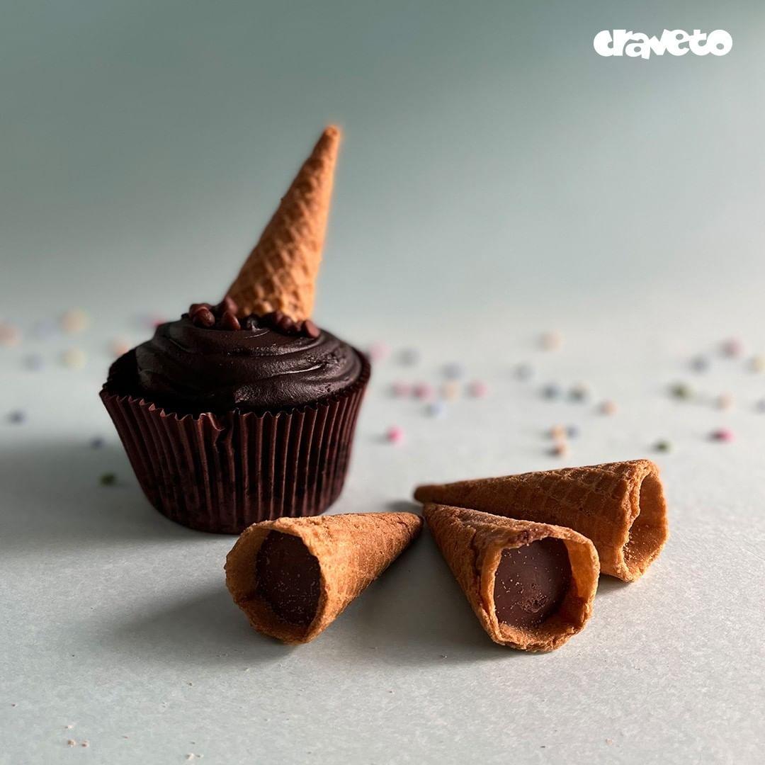 Mini Waffle Chocolate Cones (Pack of 5) - Eggless - Each Pack 110g - BlendLife®