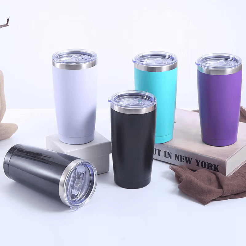 Insulated Hot & Cold For 6hrs Desk Tumbler With Straw Set - 600ml - BlendLife®