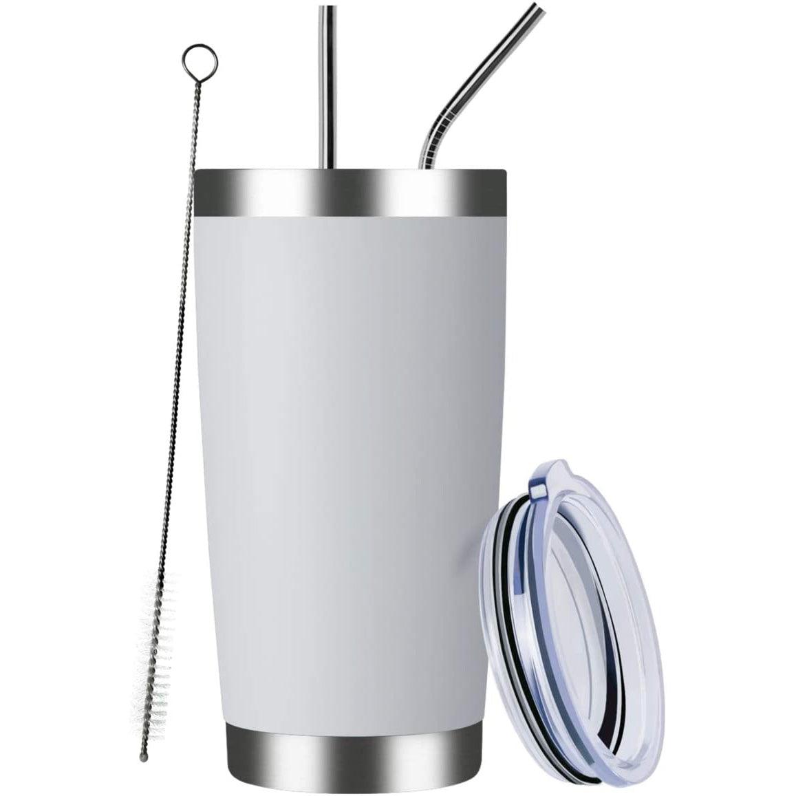 Insulated Hot & Cold For 6hrs Desk Tumbler With Straw Set - 600ml - BlendLife®