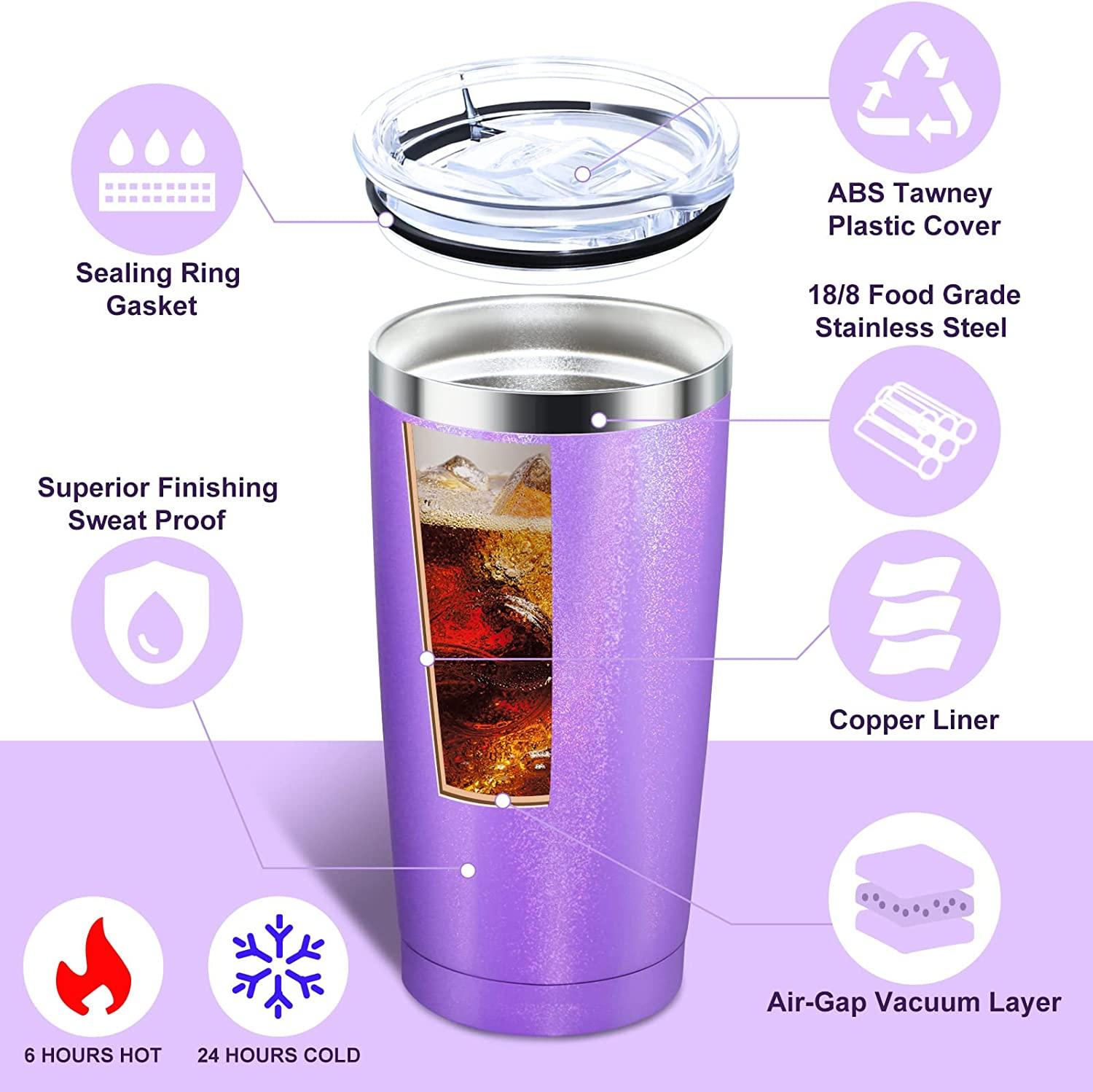 Insulated Hot & Cold For 6hrs Desk Tumbler With Straw Set - 600ml - BlendLife®