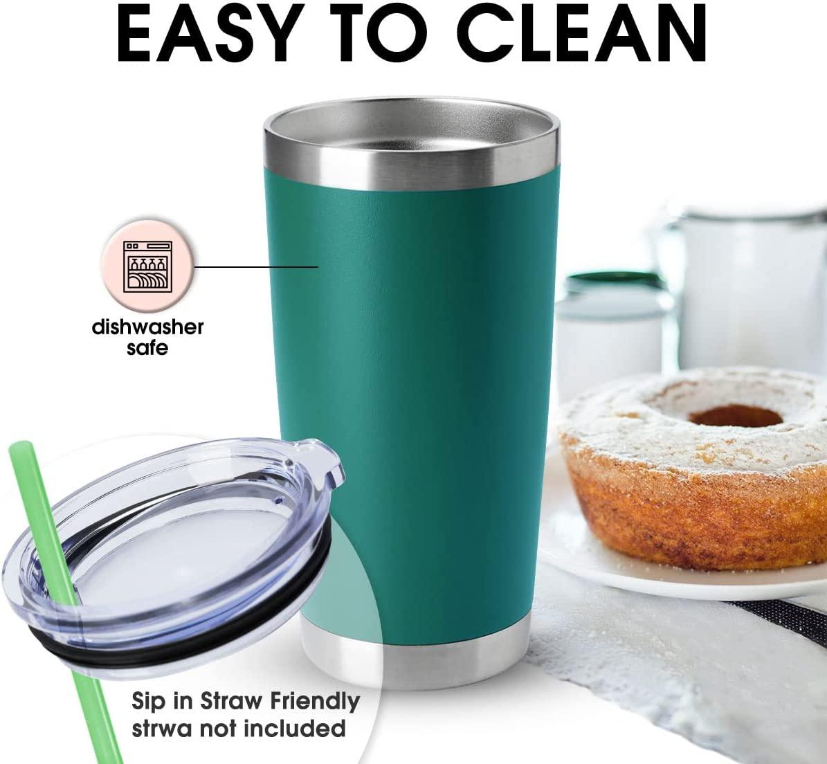 Insulated Hot & Cold For 6hrs Desk Tumbler With Straw Set - 600ml - BlendLife®