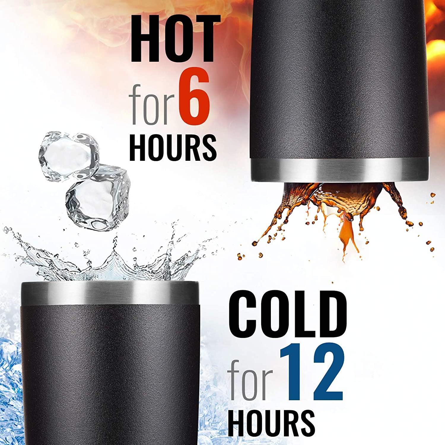 Insulated Hot & Cold For 6hrs Desk Tumbler With Straw Set - 600ml - BlendLife®