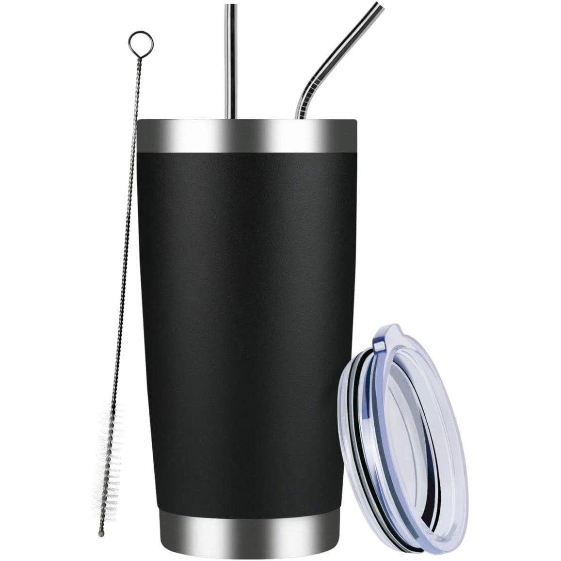 Insulated Hot & Cold For 6hrs Desk Tumbler With Straw Set - 600ml - BlendLife®