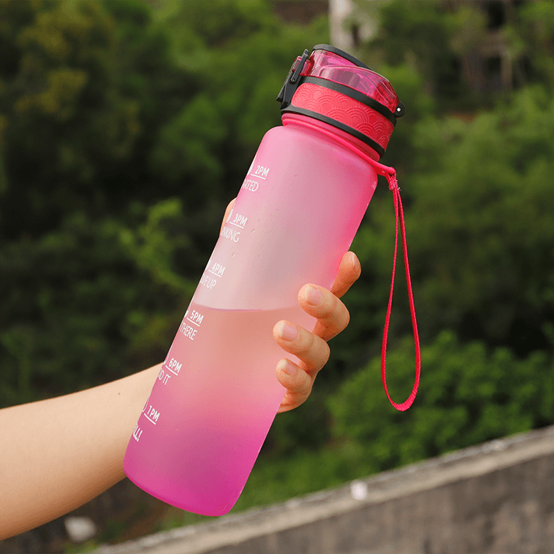 1L  Motivational Time Marker Water Bottle With Sipper - BlendLife®