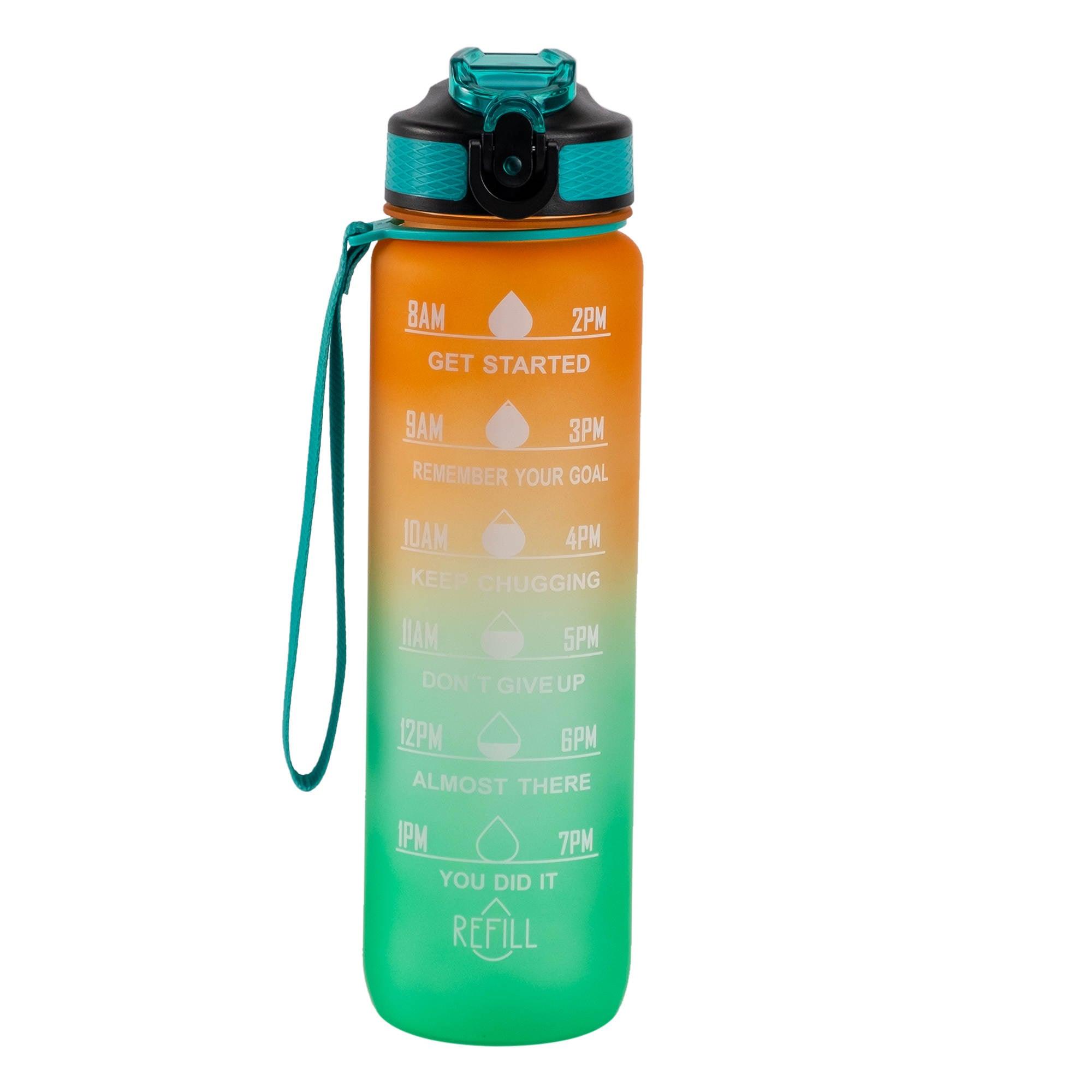 1L  Motivational Time Marker Water Bottle With Sipper - BlendLife®