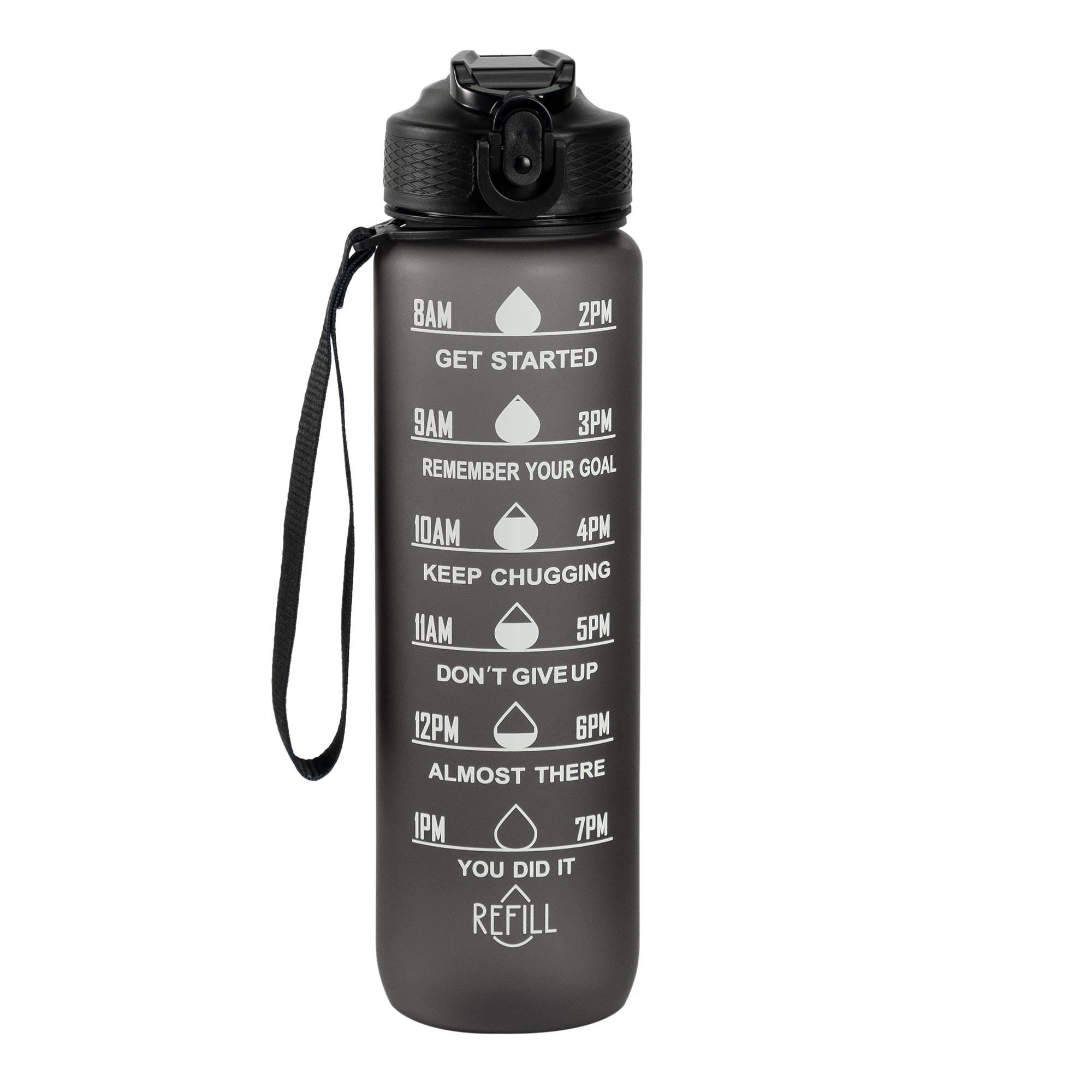 1L  Motivational Time Marker Water Bottle With Sipper - BlendLife®